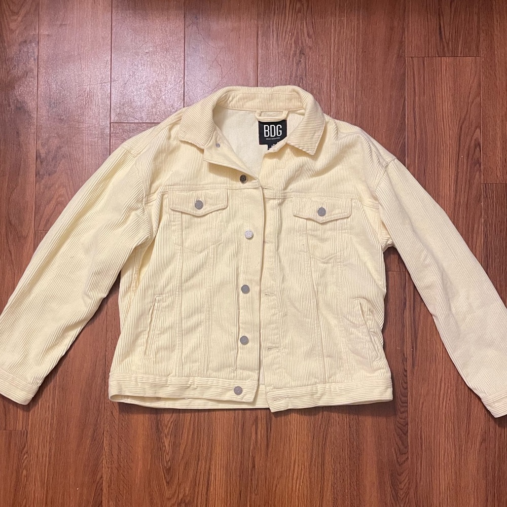 BDG Women's Yellow Corduroy Jean Jacket